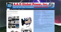 Desktop Screenshot of aadglobalpower.com